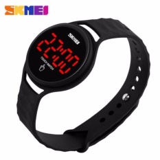 SKMEI Jam Tangan LED Touch Wanita 1230A Tali Karet Silicone Strap Water Resistant Anti Air WR 30m Sport Fashion Casual Ladies Girl Watch - Hitam