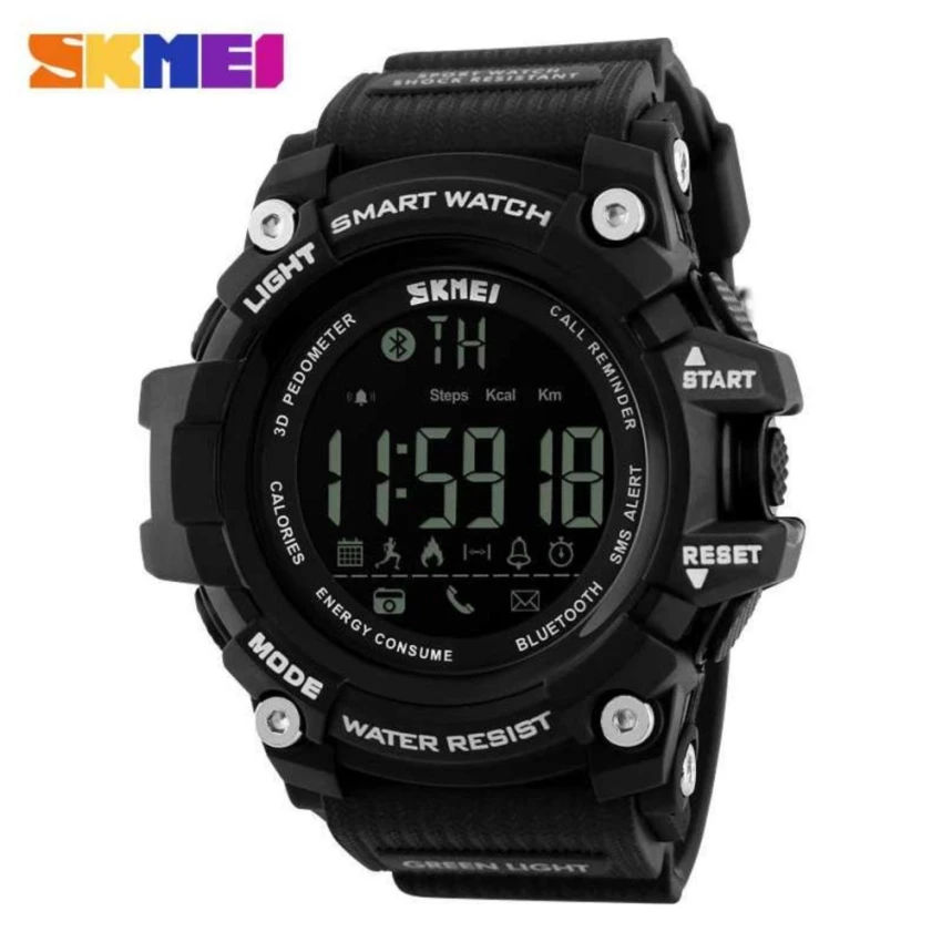 SKMEI Jam Tangan Olahraga Smartwatch Bluetooth - DG1227 BL - Hitam