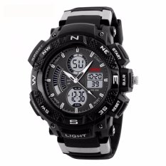 SKMEI Jam Tangan Sporty Men Sport Analog LED Watch Water Resistant 50m AD1211 - Hitam