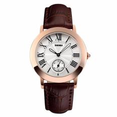 SKMEI Jam Tangan Wanita Fashion Watch Water Resistant 30m Casual Ladies Leather Strap Kulit 1083CL - Coklat