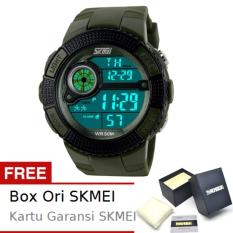 SKMEI Juggler Hijau - Jam Tangan Pria - Strap Karet - 1027 Sport Green + Free BOX ORI SKMEI