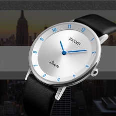Skmei Pria Jam Tangan Atas Merek Mewah Pria QUARTZ Perhiasan Mode Ultra Tipis Kulit Jam Tangan Kasual For Pria Pria Jam Relogio 1263-Intl
