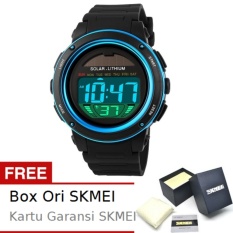 SKMEI Radiant Hitam Biru - Jam Tangan Wanita - Strap Karet - 1096 Sport Black Blue + Free BOX ORI SKMEI