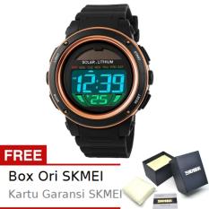 SKMEI Radiant Hitam Emas - Jam Tangan Pria - Strap Karet - 1096 Sport Black Gold + Free BOX ORI SKMEI
