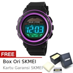 SKMEI Radiant Hitam Ungu - Jam Tangan Wanita - Strap Karet - 1096 Sport Black Purple + Free BOX ORI SKMEI