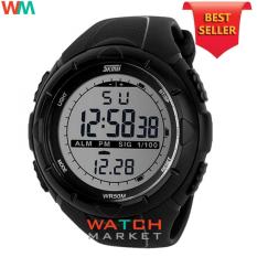 SKMEI S-Shock Digital Sport Watch Water Resistant 50m Jam Tangan Unisex Tali Rubber Karet DG1025 - Hitam
