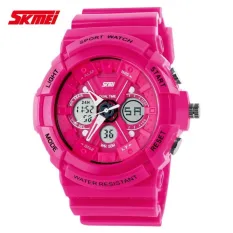 SKMEI S-Shock Sport Watch Jam Tangan Sport Pria Jam Tangan Water Resistant 50m Jam Tangan Sport Keren Strap Silicon AD0966 - Pink