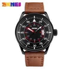 Skmei Gemuk Orologi Al Quarzo 50 M Tahan Air Del Cuoio Genuinoorologi Da Polso Uomo-Intl