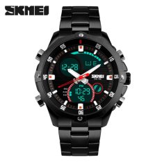 SKMEI Viper Hitam - Jam Tangan Pria - Rantai Stainless Steel - AD1146 Executive Black + Free Box Jam Tangan Flash