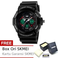 SKMEI X-Ray Hitam - Jam Tangan Pria - Strap Karet - 0966 Sport Black + Free BOX ORI SKMEI