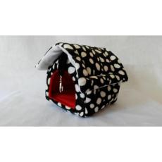 SLEEPING POUCH SUGAR GLIDER MODEL POUCH HOUSE POLKADOT BLACK