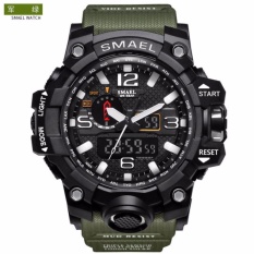 SMAEL Luxury Dual Display Watches Pria Militer QUARTZ Watch Pria Shock Resistant SPORTS STYLE Digital Clock-Intl