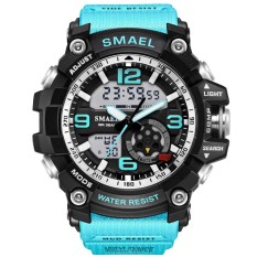 Smael WS1617 Besar Tombol Penyetel Militer Jam Tangan Tentara Luar Ruangan Olahraga Jam Tangan Pria Digital Jam Tangan LED Jam Ganda Waktu Jam Tangan Analog digital Hadiah-Internasional