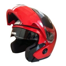 Snail Helm Modular Double Visor FF851 - Merah/Putih