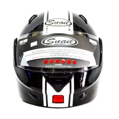 Snail Helm Modular Single Visor FF991 - Hitam/Putih