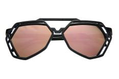 Sobuy 2016 New Hot Womens' Kacamata Polygon Frame Vintage Kacamata Hitam Modis, Pink
