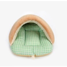 Lembut Breed Dog Bed Kennel Mat Sofa Rumah Pet Kucing Anjing Bed House Cuci Plush Cozy Nest Dog Selimut Bantal L (52*40*32 Cm) Hijau-Intl