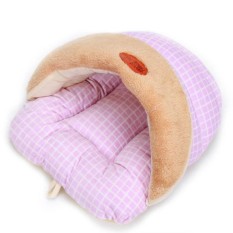 Lembut Breed Dog Bed Kennel Mat Sofa Rumah Pet Kucing Anjing Bed House Cuci Plush Cozy Nest Dog Selimut Bantal L (52*40*32 Cm) Pink-Intl