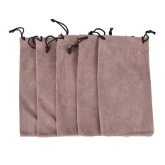Kacamata Lembut Case Penyimpanan Pouch Bag Sunglasses Kacamata Kain Pouch Bag Coffee-Intl