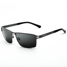Stainless Steel Men's Sun Glasses Polarized Driving Masculino Male Eyewear Accessories Sunglasses (black) - intl