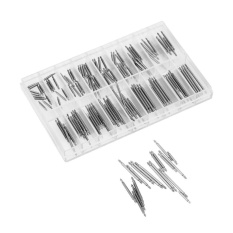 Stainless Steel Watch Pin Spring Bar Band Strap Link Pins Watch Repair Set (Silver) -10 #-Intl