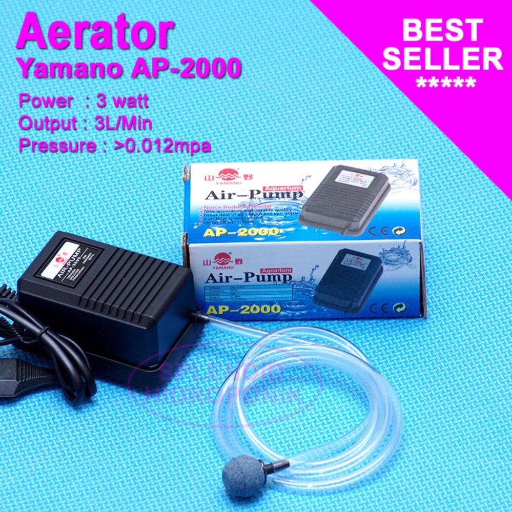 StarStore Yamano ap 2000 pompa udara Akuarium / aerator 1 lubang / Aquarium Air Pump