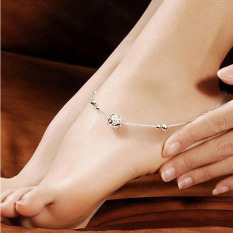 Gelang Kaki Perak Mutiara Keberuntungan Gelang Kaki Perak Bola Indah