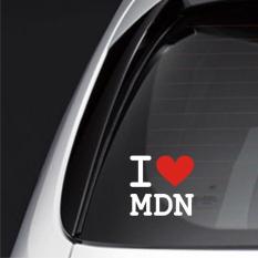Sticker Mobil / Stiker Mobil Kaca Belakang Tulisan I Love Medan