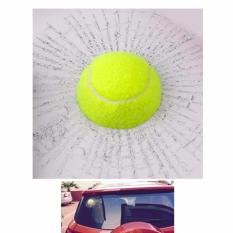 Stiker 3D Mobil Model Bola Tenis Sticker Unik Tennis Hit Car Body Kaca Mobil Jendela Spion Ball Design Keren Seakan Pecah 3 Dimensi Desain Kreatif Aksesoris Water Resistant Sun Proof Green Tahan Air Cuaca - Hijau