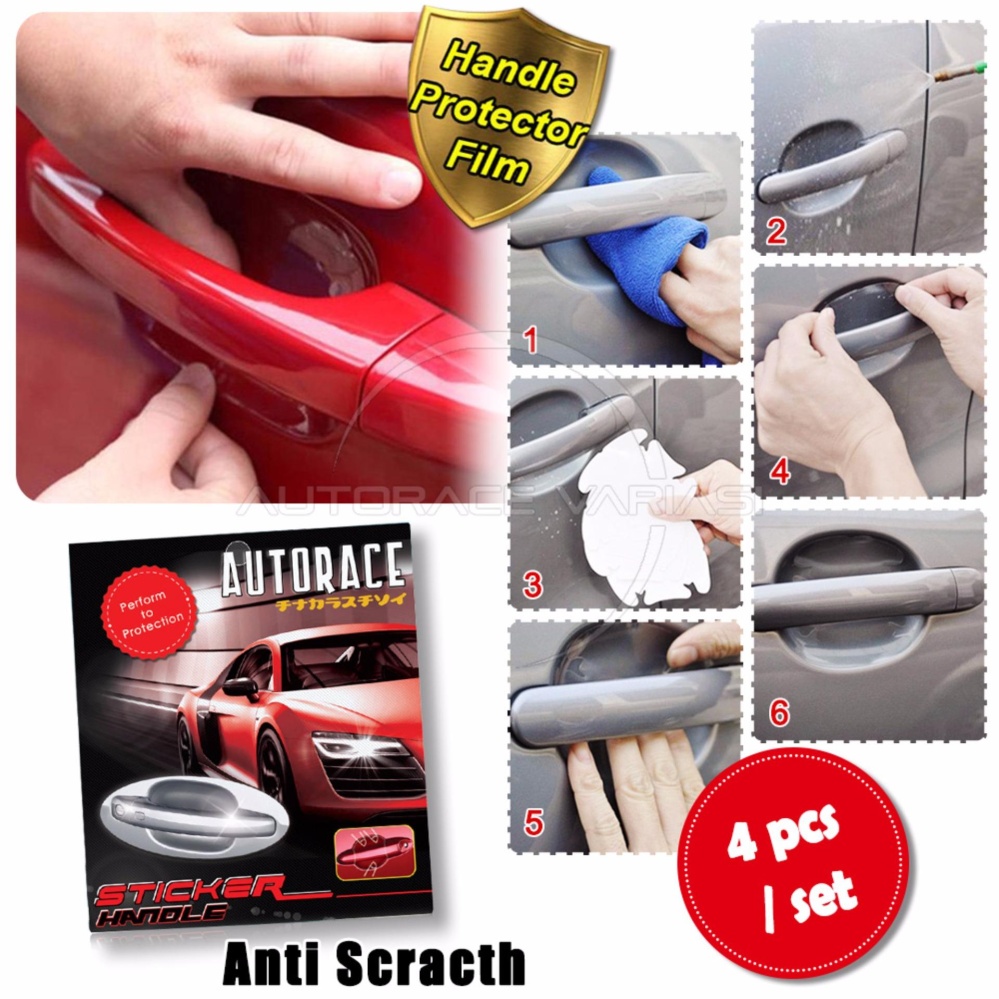 AUTORACE Stiker Handle Mobil 4pcs Universal / Pelindung Handle / Screen guard SC-01 AUTORACE Stiker Handle Mobil 4pcs Universal / Pelindung Handle / Screen guard SC-01
