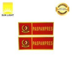 STIKER SIGN PLAT PASPAMPRES MERAH