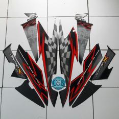 Stiker Striping Motor Honda supra x 125 2008 full hitam