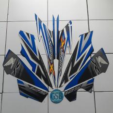 Stiker Striping Motor Honda supra x 125 cw 2012 biru
