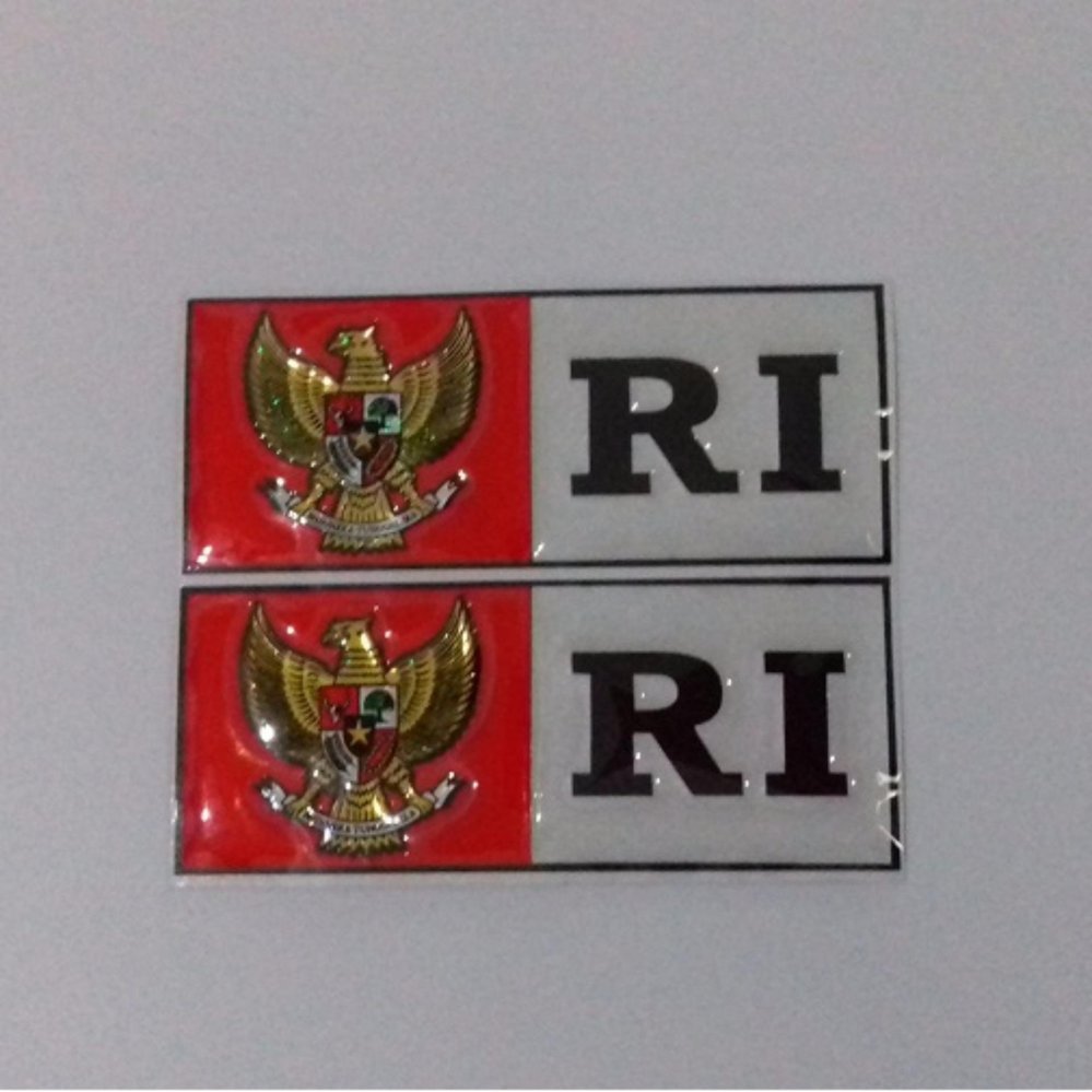 Stiker Timbul Bendera Indonesia + Burung Garuda Stiker Timbul Bendera Indonesia + Burung Garuda