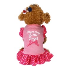 Summer Cute PET PUPPY Anjing Kecil Cat Pet Pakaian Baju Fly Lengan Dress-Intl