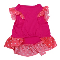 Summer Cute PET PUPPY Anjing Kecil Cat Pet Pakaian Baju Fly Lengan Dress-Intl
