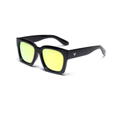 Sunglasses Men Square YellowGreen Warna Polaroid Lensa Bingkai Plastik Driver Kacamata Hitam Merek Desain Kotak Asli Pria Oculos