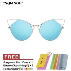 Kacamata Hitam Wanita Mata Kucing Retro Warna Biru Polaroid Lensa Titanium Frame Driver Kacamata Hitam Merek Desain Kotak Asli Wanita Oculos