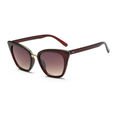 Kacamata Hitam Wanita Mata Kucing Retro Warna Coklat Polaroid Lensa Bingkai Plastik Driver Kacamata Hitam Merek Desain Kotak Asli Wanita Oculos