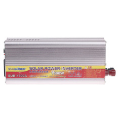 SUOER SUB-1500A 1500 W DC 12 V ke AC 220 V Inverter Tenaga Surya w/ Port USB-Perak-Intl