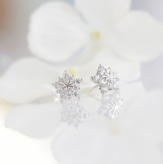 Anting Bunga Bertatah Berlian Anting Super Flash Zirkon
