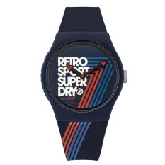 Superdry - Jam Tangan Pria - Biru-Biru - Rubber Biru - SYG181U