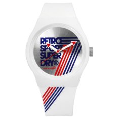 Superdry - Jam Tangan Pria - Putih-Putih - Rubber Putih - SYG181W