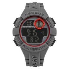 Superdry - Jam Tangan Pria - Strap Rubber - Abu - SYG193E