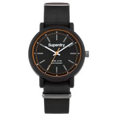 Superdry - Jam Tangan Wanita - Hitam-Hitam - Strap Nato Hitam - SYG197B