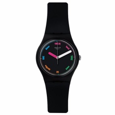 SWATCH GB289 - The Strapper - Jam Tangan Wanita - Bahan Tali Silikon - Hitam