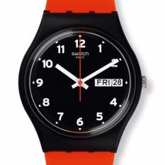 SWATCH GB754 - Red Grin - Jam Tangan Pria - Bahan Tali Silikon - Merah -