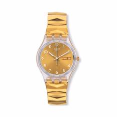 SWATCH GE708B - Goldbrunnen S - Jam Tangan Wanita - Bahan Tali Stainless Steel - Gold