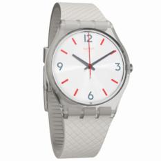 Swatch - Jam Tangan Wanita - Bening-Putih - Rubber Grey - GE247