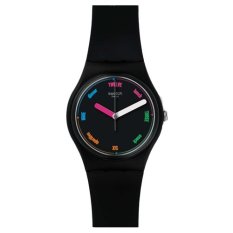 Swatch - Jam Tangan Wanita - Hitam-Hitam - Rubber Hitam - GB289 The Strapper